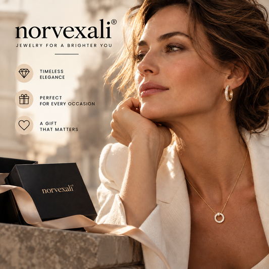 norvexali® Timeless Radiance Gold Circle Pendant Necklace